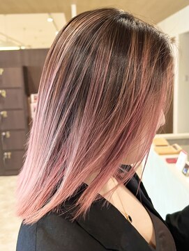 ビスポーク(BESPOKE) 20代30代大人可愛い透明感ピンクバレイヤージュケアブリーチ