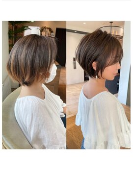 アンド ストーリーズ(&STORIES) 大人可愛い小顔ひし形クビレ丸み20代30代40代大人ショート(蘭)