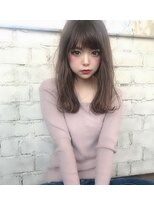 ミルクティーカラー/グレージュカラー/すけかん/抜け感/era加藤