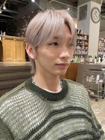 ノラギンザユー(NORA GINZA/U)&nbsp;メンズカットブリーチカラーホワイトブロンドベージュ