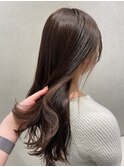 インナーカラーミルクティーベージュ/艶髪/モテ髪ロングヘア