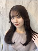 シンプルワンカール×チョコレートブラウン【新宿/韓国ヘア】