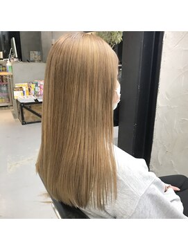 マルフェ 天王寺(marfe) ミルクティーベージュサラサラストレート