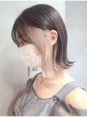 天神大名今泉ブリーチカラーインナーカラーイヤリングカラーボブ