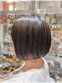 20代30代かわいい切りっぱなしボブ