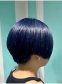 【ハンサムショート×ネイビーブルー】池袋美容室