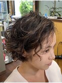 無造作ショートパーマ