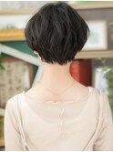 ■黒髪アッシュブラックマッシュルームヘア308川口20代30代40代