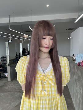 ノートエートル 西金沢(Nought etre) ピンクベージュカラー10代20代ブリーチカラースーパーロング