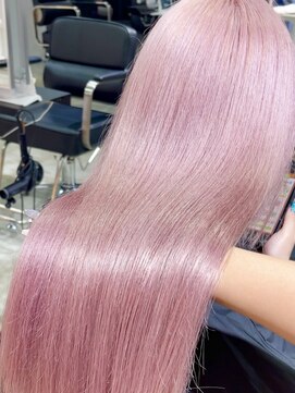 ゲームバイアランスミシー 心斎橋(GAME by Alan Smithee) ホワイトピンク/エフェクトブリーチ/心斎橋ブリーチ/艶髪