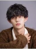 ラウンドマッシュシャドウスパイラルパーマ
