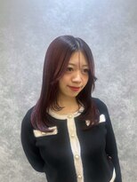 ロエ 元町店(Loe) レイヤー/顔周りレイヤー/ボルドーカラー