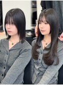 エクステ/レイヤーカット/バタフライカット/グレージュ/