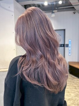 アルバム 銀座(ALBUM GINZA) 顔周りレイヤーダブルカラーハイトーンロング_ba577012