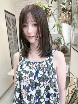ザ パス(the path) オリーブブラウン レイヤーカット 髪質改善トリートメント