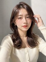 ノア(NOA) 【NOA】韓国風ミディアムレイヤー×ゆる巻きブラウン