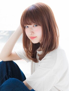 ルティア(Lutia) 斜めバング ナチュラルブラウン