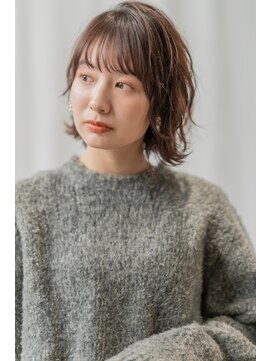 ケアリー 武蔵小杉(Carelly) 大人かわいい前髪セシルカットココアブラウンフリンジウェーブ