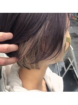 ビヨンドイー(beyond E)&nbsp;ラベンダーグレージュインナーホワイトボブ