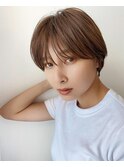 stylist大山)シースルーショート◎アッシュベージュ