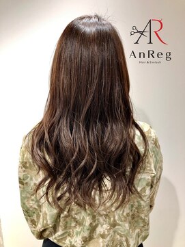 アンレッグ(AnReg) 【アンレッグ】カーキアッシュ×ヌーディロング