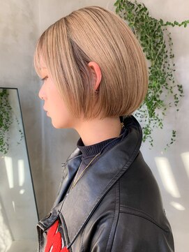 テトヘアー(teto hair) ミルクティブロンド、ミニボブ、ハイトーン、ブリーチ