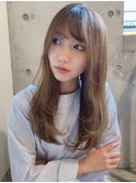 ミルクティーベージュ/メルティーカラー/ストレート