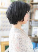 ★黒髪チャコールグレー前下がりボブショート20代30代40代★8