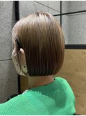 【札幌 切りっぱなしボブ/スモーキーベージュ】