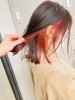 ワルム(warme) ピンクレッド×インナーカラー