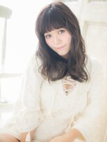 ブルー(BLUE)&nbsp;アースカラー大人かわいい小顔ウェーブ巻き20代30代40代c水戸