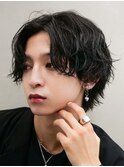 センターパートニュアンスパーマ韓国カルマパーマコンマヘア