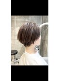 大人ショートヘアイルミナカラーグレーベージュ/