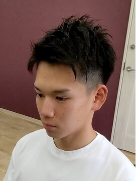 ブルブンガ(Berbunga) ビジカジツーブロックショート×アップバングスリークショート