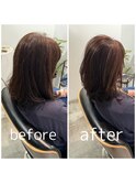 【ケアカラーコース】お客様施術事例