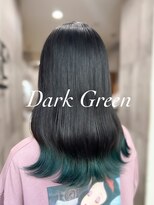 アンダーバーホワイト 南海難波店(_WHITE) 裾カラー【dark green】