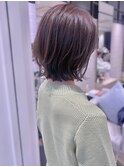 ミディアムレイヤーくびれヘア前髪カット髪質改善トリートメント