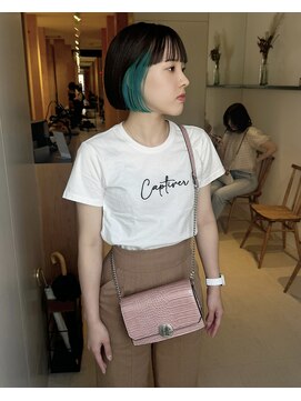 チャコレ 北千住店(Chacolle) ミニボブ×インナーターコイズブルー