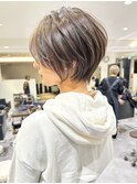 30代40代50代絶壁解消ひし形小顔前下がりショートボブ【NAYU】