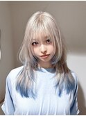 ホワイトブロンド×ペールブルー