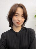 ミディアムボブ　レイヤーボブ　大人ヘア　広尾　恵比寿　30代