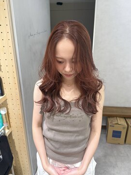 エス 大阪梅田店(es) 根本から可愛いオレンジカラー