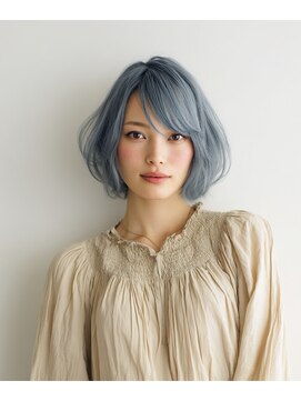 バグズ ヘアデザイン 桔梗が丘店(Baguz HAIR DESIGN) 透明感ブルーグレーボブ
