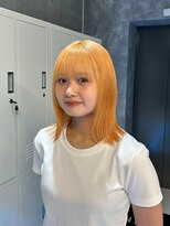 ワンズミラー 海老名店(ONE's MIRROR)&nbsp;オレンジカラー/ハイトーン/外はねボブ