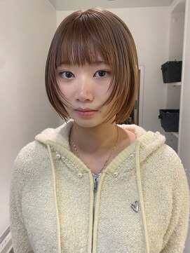 サンクプロジェクト(cinq PROJECT) ミルクティーヘーゼルマロンベージュブラウンミディアムレイヤー