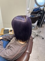ハチマルハチ ナル 登戸店(808 nalu)&nbsp;艶パープル×ストレートボブ