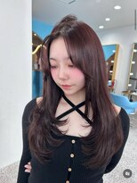 ボタン 熊本(VOTAN) 透ける暗髪/レイヤーカット/顔まわり/韓国ヘア/熊本美容室