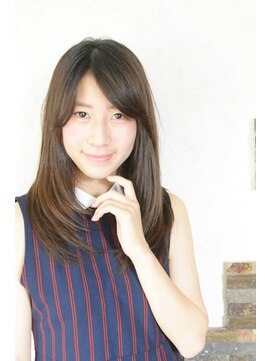 ヘア アンド メイク 風(Hair and Make) 風の愛され柔らかストレート×内巻き