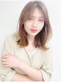 大人ナチュラルの外ハネ小顔ミディ［髪質改善/池袋&目白&大塚］