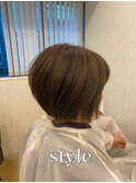 【髪質改善】オリーブベージュ くびれショート